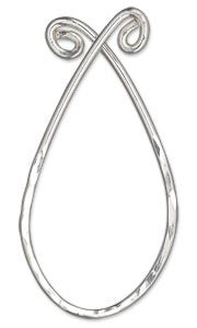 Teardrop-shaped wire with spiral ends